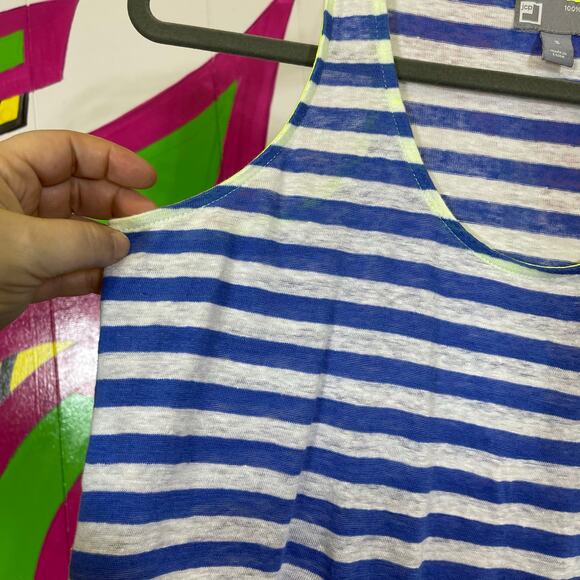 JCP, 100% Linen Striped Tank Top. Size Small. Excellent condition! - Picture 2 of 6